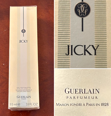 New in Box Vintage Guerlain JICKY Eau de Toilette Refillable Spray 93mL/3.1 oz
