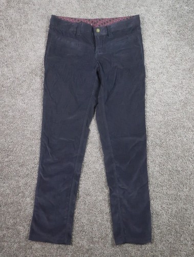 Athleta Dipper Corduroy Cargo Pants Womens 2P Gray Low Rise Hiking Stretch 30x29