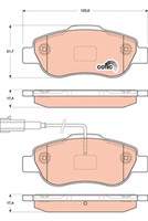 BremsbelÄGe Fiat P. 500/DOBLO/PANDA/QUBO 1.2-1.6/1.3-1.9 JTD 04-