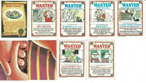 The Garbage Gang 1986 group of 9 "A" numbers in 80's -100's collector cards - Picture 2 of 2