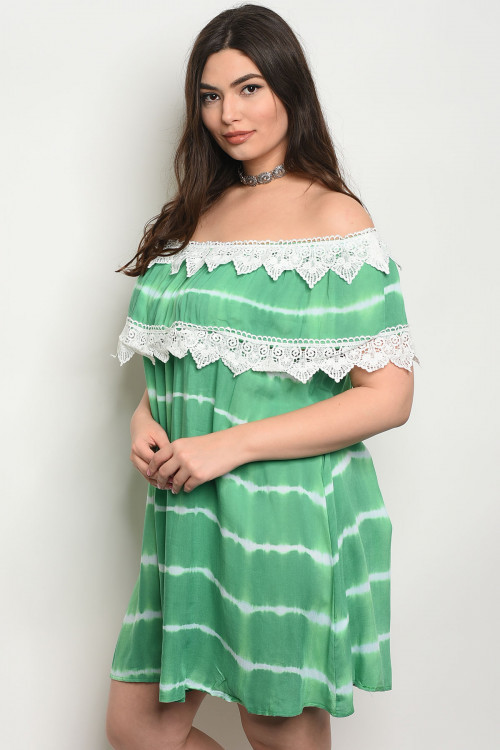 green emerald velvet dress Arizona Love Button-Front Midi Dress White/Green Tie Dye Cotton Twill   Celebrity Owned
