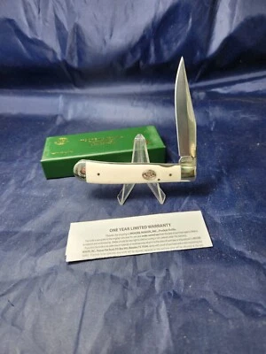 Moore Maker (Germany) 5102 LLG Liner Lock Knife Smooth White Bone Handles 2024