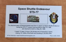 Own a Genuine Piece of Flown Space Shuttle Endeavour STS-77 Only $19.95