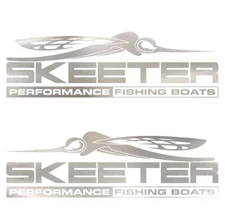 Set of 2 Vinyl Decals Stickers for Skeeter Boat Hull. Free Shipping