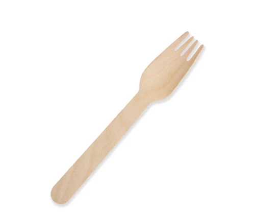 Eco-Friendly Recycling Party Food Cutlery Wooden Forks Disposable Bamboo Wood - Picture 4 of 11