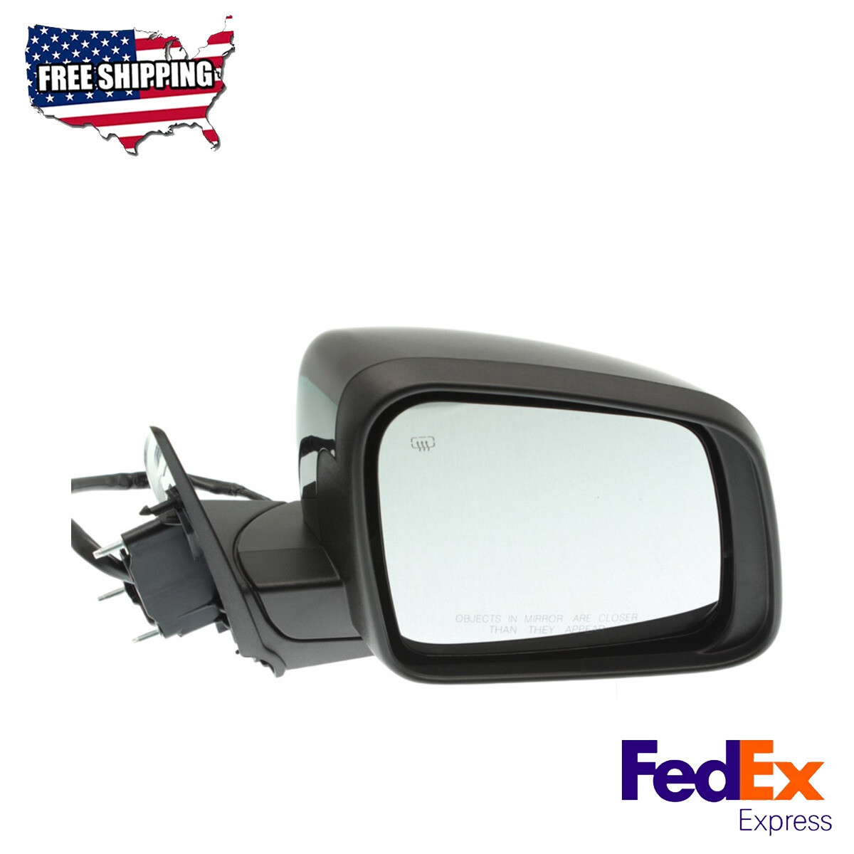 Heated Power Glass Passenger Mirror Paintable for 2011-2022 Dodge Durango