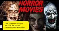 Over 240 DVD HORROR Scary & Thriller Movies - You Pick - Buy 4 get 1 FREE