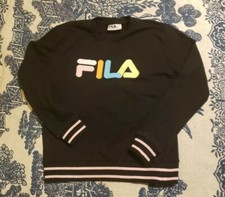 Fila Women s French Terry Crewneck Sweatshirt Black Size S 36 Sport