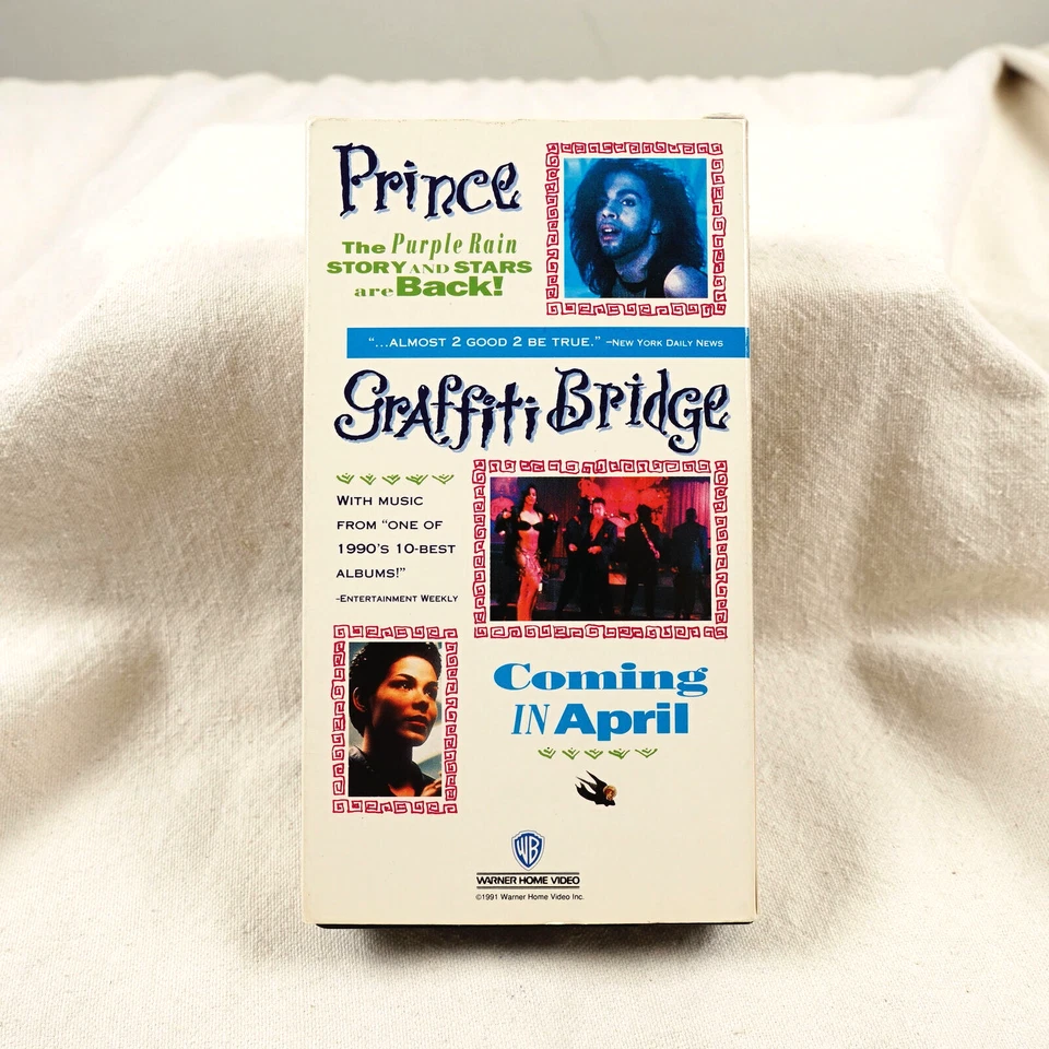 Prince Graffiti Bridge VHS Screener Promo Video Store Full Length Screening Copy Foto 3 de 4