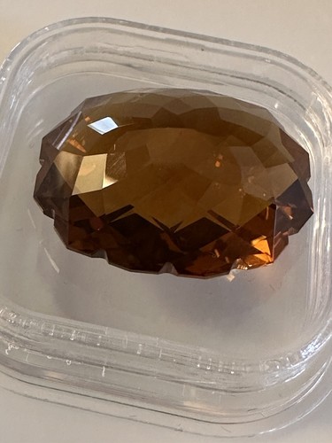 I.F Clean! 29.75ct Cognac Quartz Natural Gemstone - Picture 21 of 24