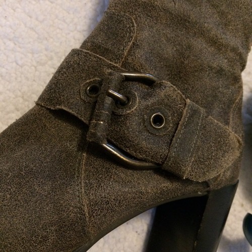 Womens RUFF HEWN Bryce Knee High Boots Size 9 M Gray Minimal Wear - Picture 7 of 9