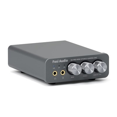 Fosi Audio K5 Pro DAC Amp Kopfhörerverstärker, Mini Hifi Stereo Digital-to-Analo