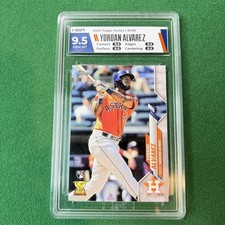 Yordan Alvarez rookie card graded HGA 9.5
