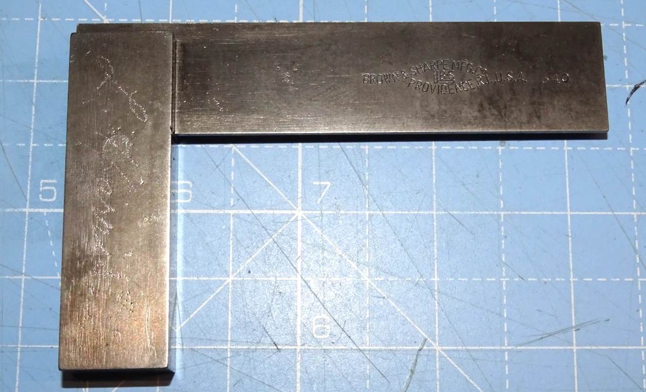 Brown And Sharpe Mfg Co # 540 3" Precision Machinists Square