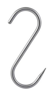 10x S-Haken Edelstahl 160 x 6mm Fleischerhaken Küchenhaken Fleischhaken (H30)