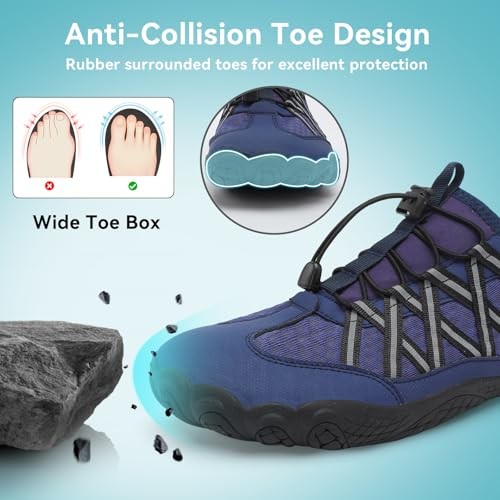 Barefoot Water Shoes for Women Men Wide Toe Box Lightweight Quick Dry Aqua - Imagen 5 de 6