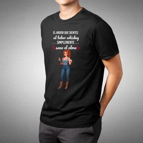 Funny T-Shirt gift Mexican 118 El Sabor Tomar Whiskey Barrel Lover Drinking Alma - product listing photo