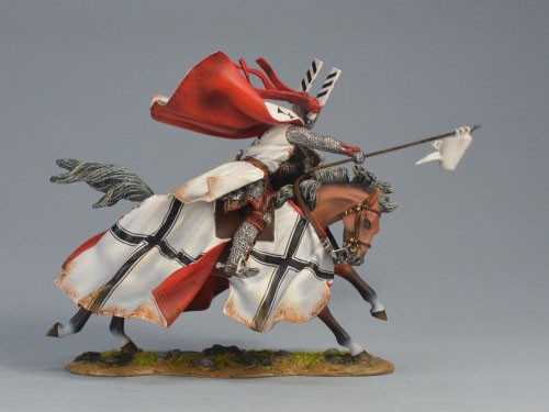 Figurine BOL6015A Teutonic Knight with Spear (A) Compatible K&C pour Diorama Médiéval