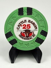 CATTLE BARON CASINO CHIP $25.00 HENDERSON NEVADA CR#22 RATED Y ($700-$799) 1991