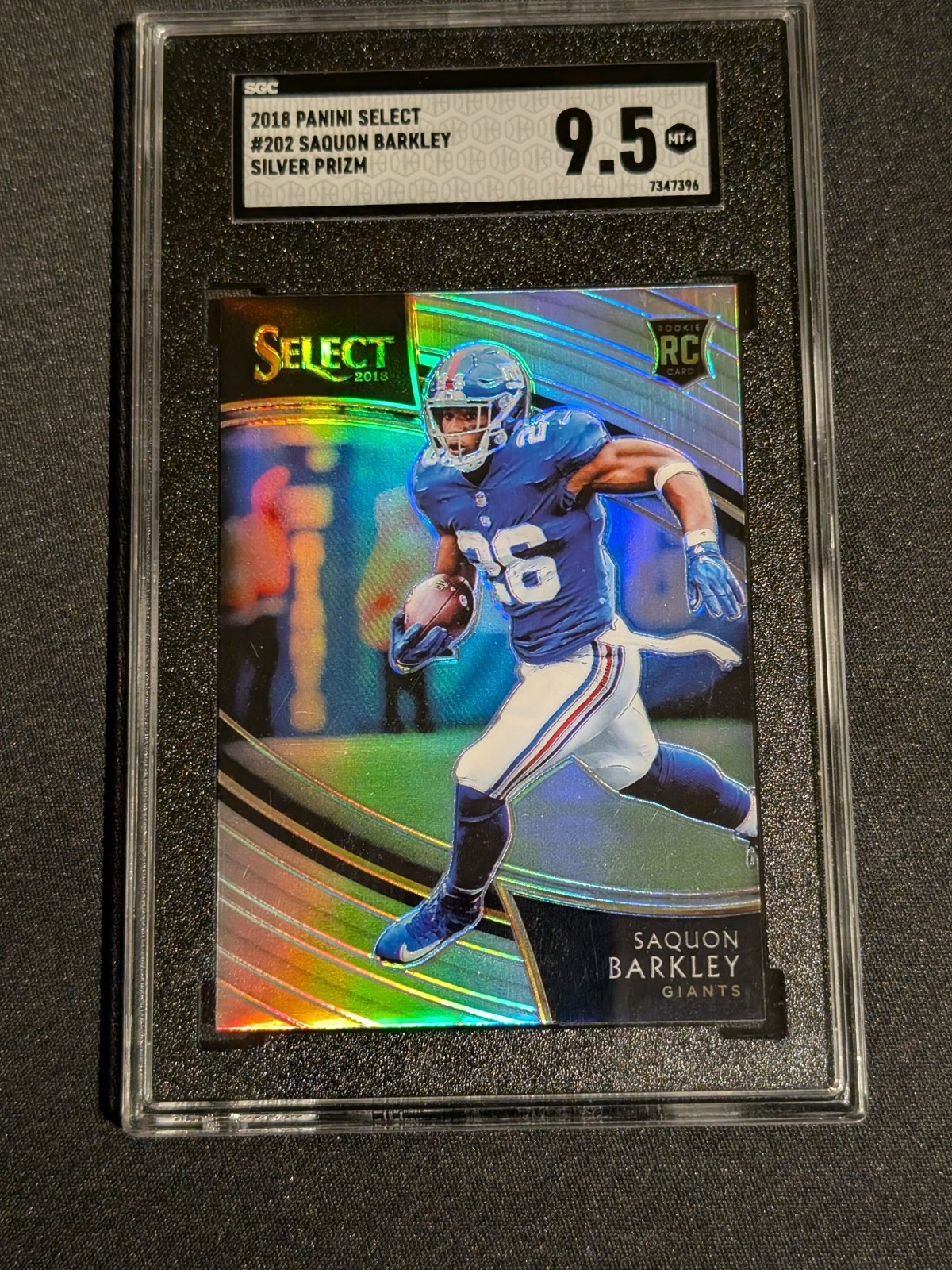 SAQUON BARKLEY 2018 PANINI SELECT Field Level SILVER PRIZM ROOKIE RC SGC 9.5