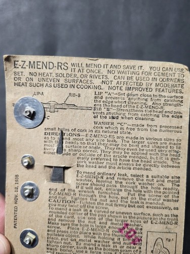 Vintage, Rustless, E-Z- Mend-RS" Mending Patches - Picture 7 of 7