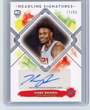 2024 Topps Motif Kobe Brown #HS-KBR Headline Signatures Rookie Auto Blue /99