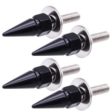4pcs Spike Bullet License Plate Frame Tag Bolts Screws Anti Theft Aluminum Cars