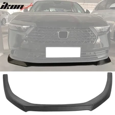 Fits 23-25 Honda Accord Sedan V3 Style Front Bumper Lip Spoiler Matte Black ABS