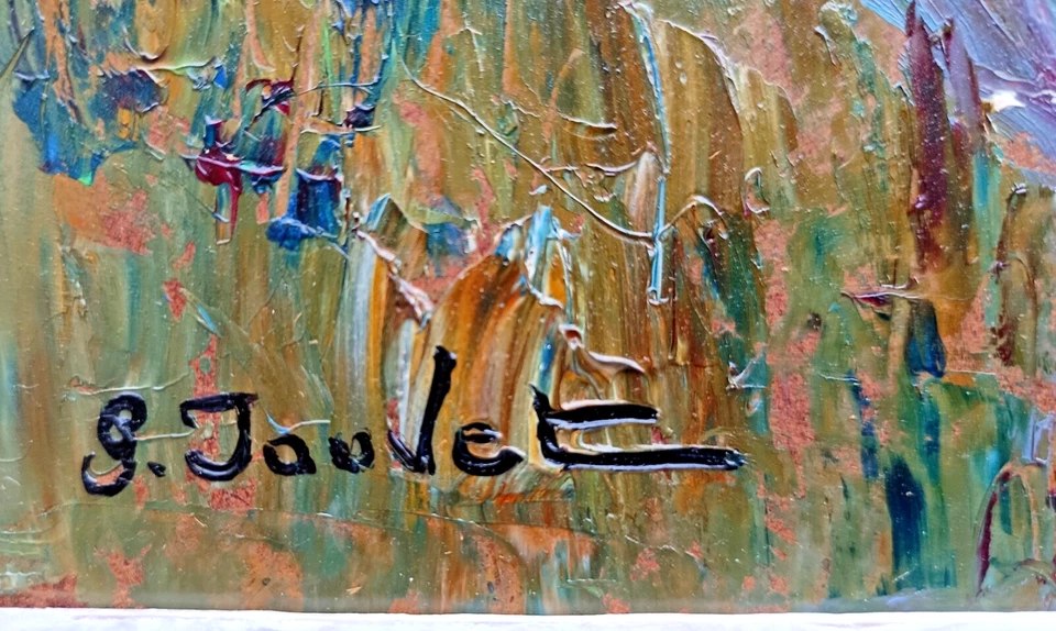 Paul Jouvet 1892-1981. Massif des écrins OISANS. HsP 32x74cm Cadre sapin 47x90cm - Photo 3/4