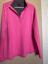 Cutter & Buck Weathertec 1/2 Zip Windbreaker Jacke XX Large Damen Golf Pink