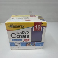 Memorex - 10 pack Rainbow Color Variety Mini DVD Cases - New & Sealed