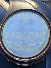 a vintage Jack Daniel's Old No. 7 oval gold bar mirror sign. Good Condition