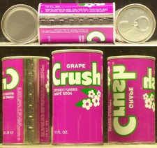Boisson canette Grape Crush International Soda Pop 12 oz Mgt Columbus Ohio SC401 1+