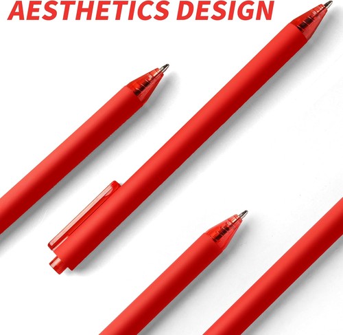 deegtran Pens Bulk, 50 Pack Smooth Red Ink 1 Count (Pack of 50), - Picture 4 of 6