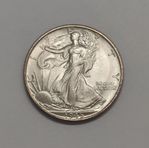 Photo of a 1945-S Walking Liberty Half Dollar from an eBay listing that sold on Jul 15, 2026
