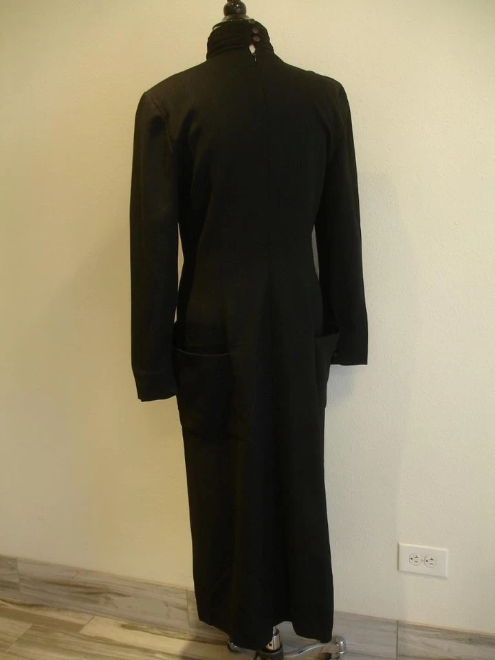 Vestido Christian Dior para mujer M L CD de Robes Du Jour LBD negro de colección años 80 Foto 4 de 4