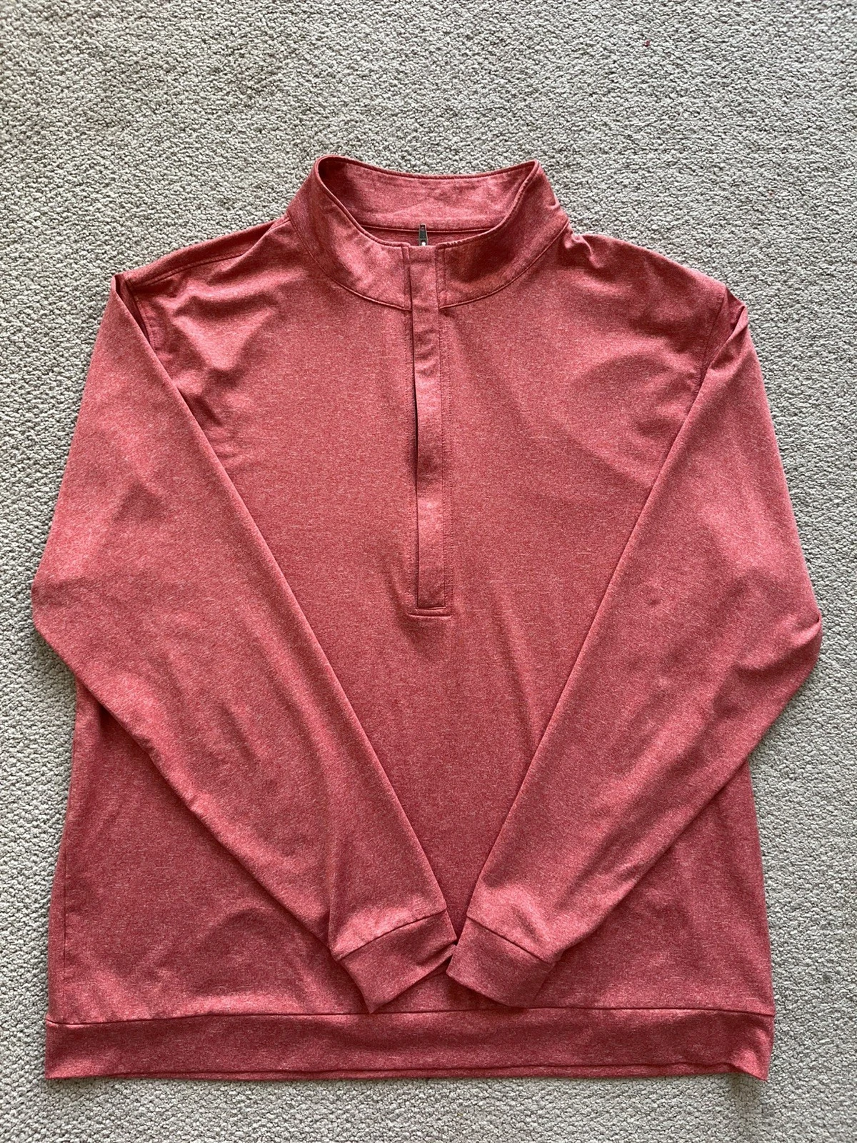 Matte Grey Hightower 1/2 Zip Golf Pullover Men’s XL Red Coral Long Sleeve Top