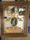 VINTAGE LARGE 28 X 22 COORS EXTRA DRY BEER Wood Framed Mirrored Bar Sign