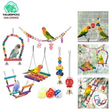 Colorful Swing Hammock  Climbing Toys for Parakeets, Conures  Cockatiels