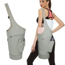 Yoga Mat Bag, Opening Large Yoga Mat Carrier Bag with Zipper Pocket and Botto...