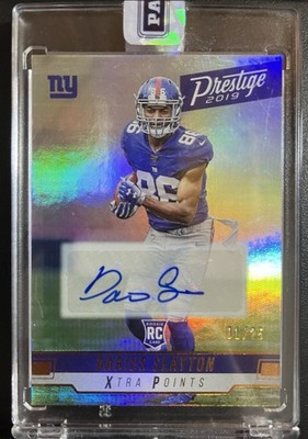 Darius Slayton 2019 NFL Panini Prestige RC Auto Xtra Points Bronze 01/25 