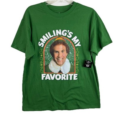 Buddy The Elf Smiling's My Favorite Green T Shirt Size Large