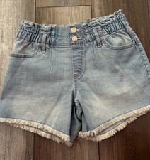 NWT Abercrombie kids girls mid rise midi pull on shorts jeans size 15/16
