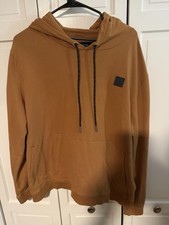 Ted Baker London Hoodie Pullover Tan Black Logo Dressed to Chill Men's Large