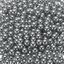 500Pcs Faux Pearl for Crafting 10mm No Hole ABS Pearls Beads Light Silver Grey