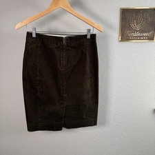 J. Crew Corduroy Pencil Skirt Dark Brown Size 2 Career Office