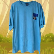 1994 Vintage Taz Looney Tunes Cartoon Blue Embroidered Tee size XL Custom Shirt 