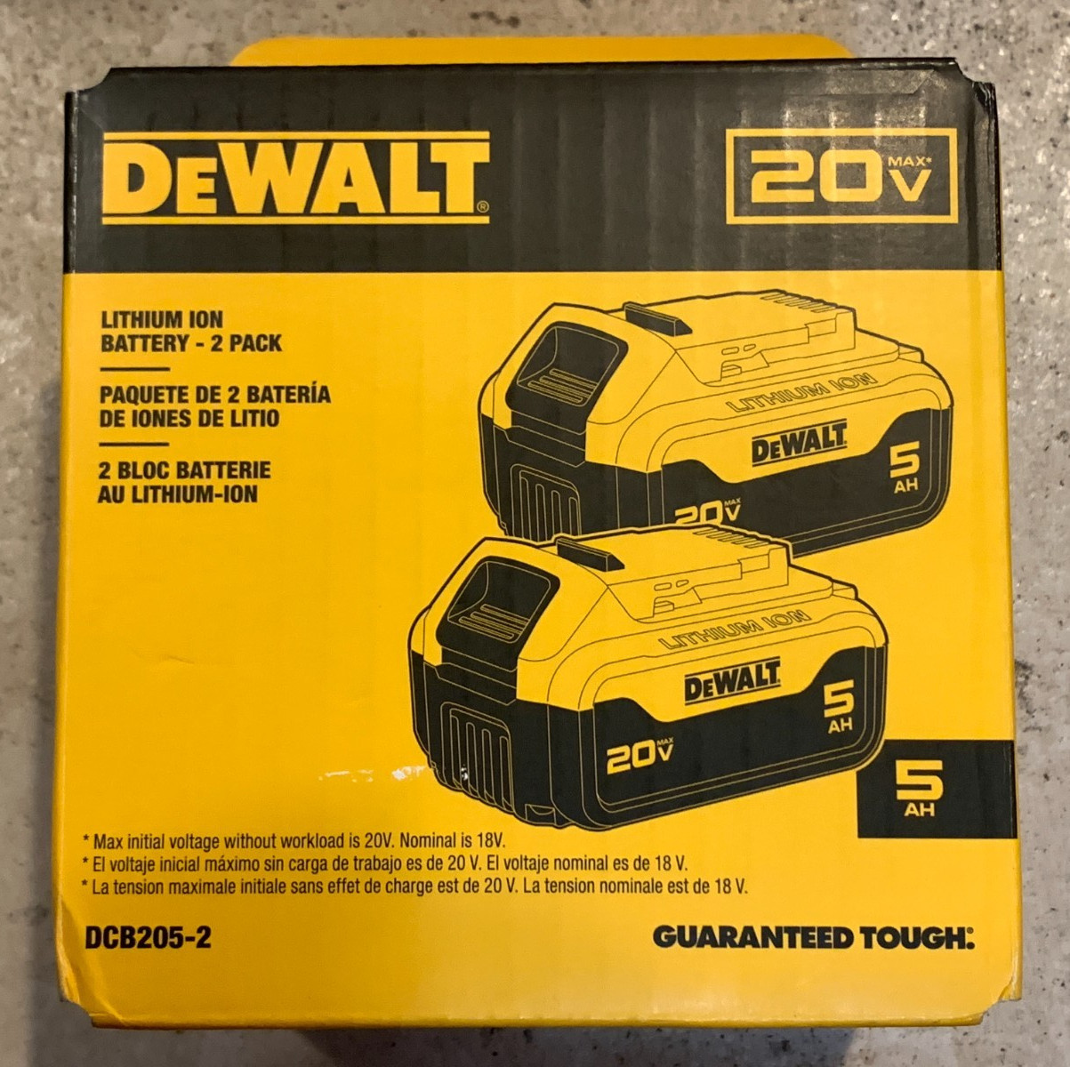 DeWalt DCB205-2 5.0Ah Lithium-Ion Battery 2-Pack New