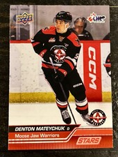 2023-24 Upper Deck CHL Stars Red #307 Denton Mateychuk - Moose Jaw Warriors
