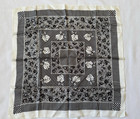 Scarf Women's ART BLACK ROSE FLORAL GEOMETRIC Pocket Square ACETATE 20.5" Groovy — photo 5